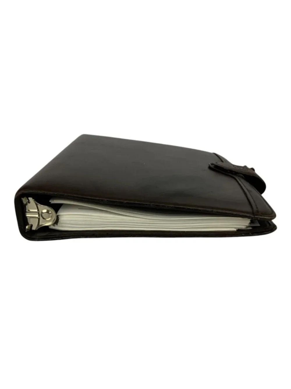Dopp Genuine Leather Brown Planner Organizer With Snap Closure and Inserts